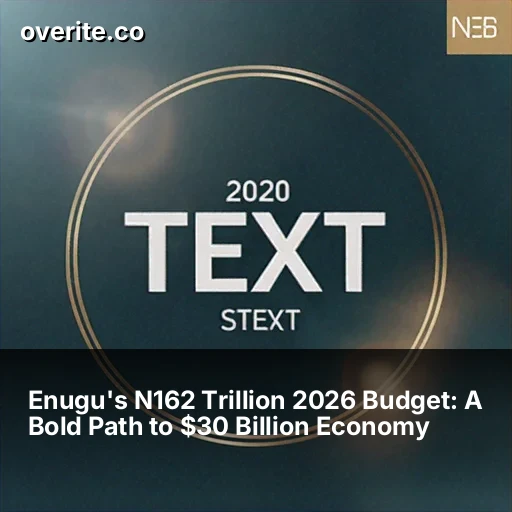 Enugu's N162 Trillion 2026 Budget: A Bold Path to $30 Billion Economy