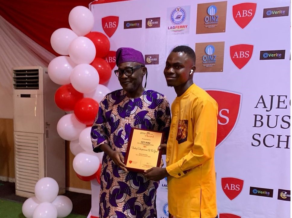 Duke Gift Honored as Startup Entrepreneur of the Year at Ajegunle Business School
